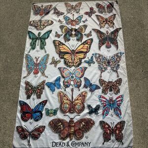 GRATEFUL DEAD & COMPANY TAPESTRY 2019 SUMMER TOUR WILD BUTTERFLIES 36.5”x 57”